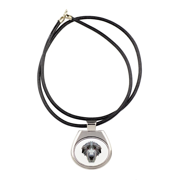 Colier Art-Dog, motiv geometric caine, 50cm