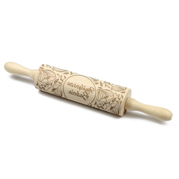 Art-Dog sodrófa, lézergravírozott, "Best grandmother" design, bükkfa, 40cm