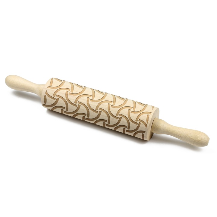 Gravírozott sodrófa, Art-Dog, 40cm, bükkfa, eredeti design