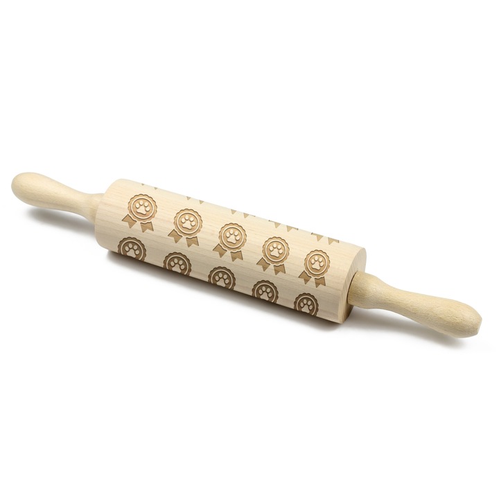 Gravírozott sodrófa, fa, Art-Dog, 40cm, eredeti design