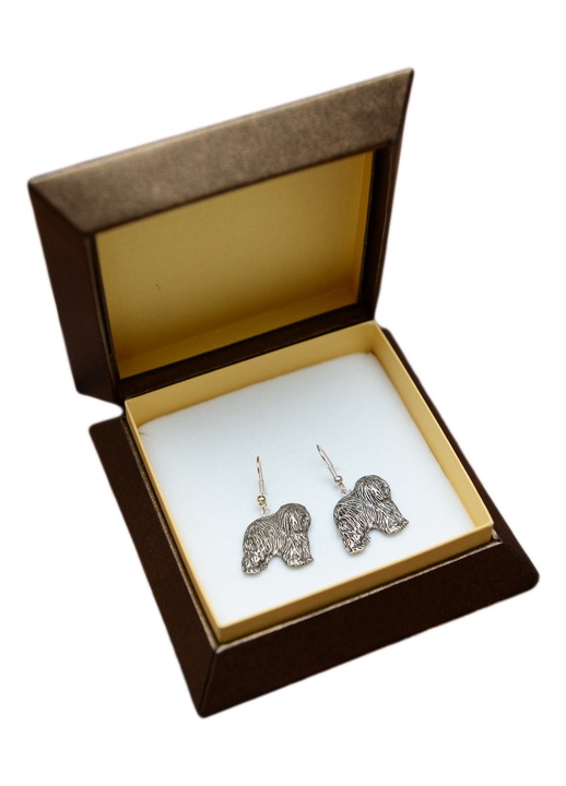 Cercei suspendati cu caini, Art-Dog, argintii, dimensiuni mici, set disponibil