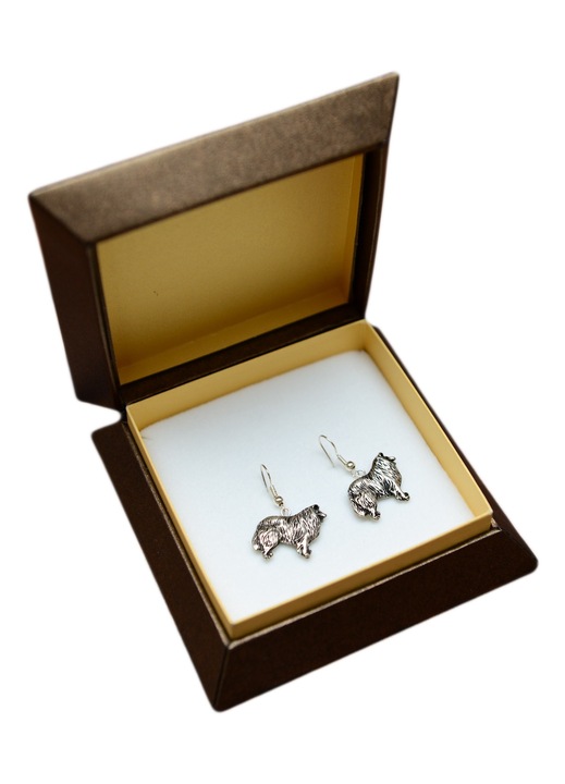 Cercei dama cu caini, Art-Dog, argintii, set elegant, zinc/aluminiu