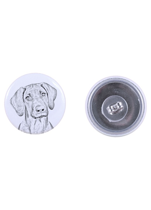 Cercei/pin Art-Dog, model Rhodesian Ridgeback, metal, 2.5cm