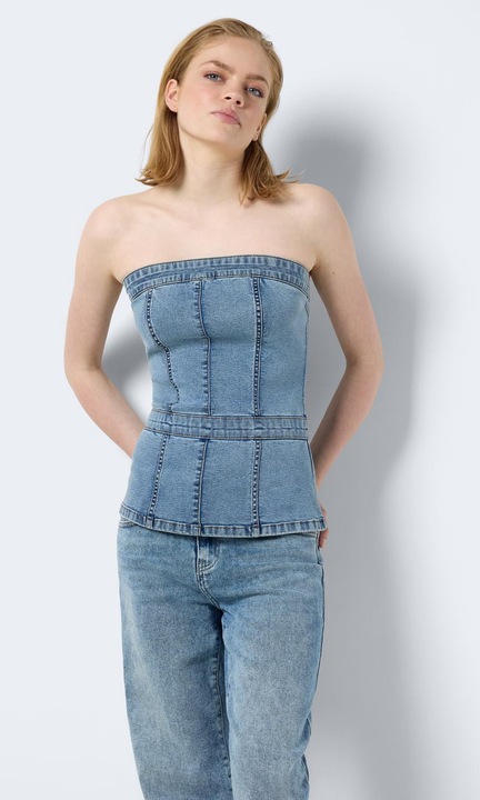 Дамски топ Noisy May, Памук, Син