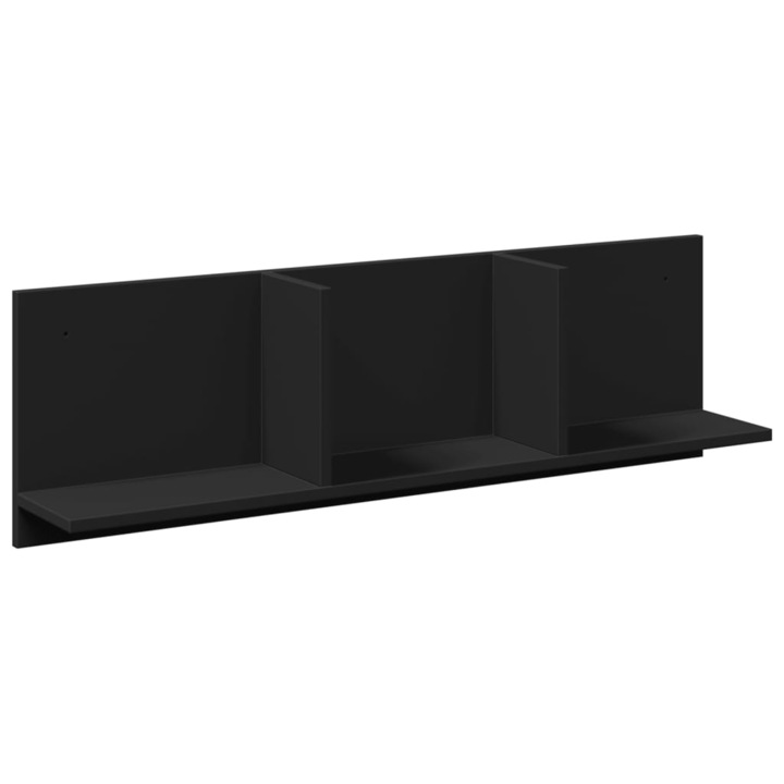 VidaXL fekete szerelt fa faliszekrény 100 x 16, 5 x 30 cm 5.3 kg