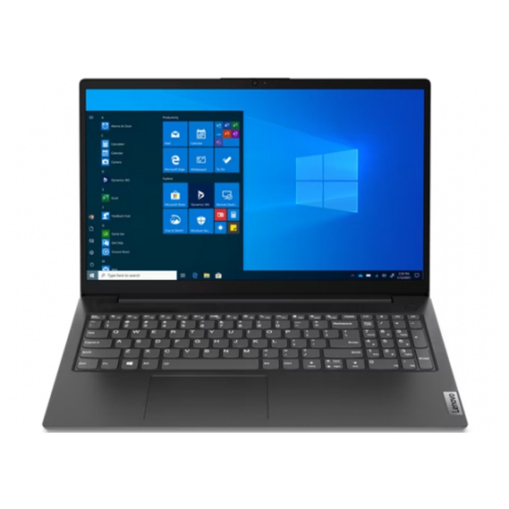 Laptop Lenovo V V15, 15.6" Full HD, Intel® Celeron® N4500 pana la 2.8 GHz, 8 GB RAM DDR4 2933, 256 GB SSD, Intel® UHD Graphics, Free Dos, Black DDR4
