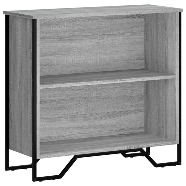VidaXL szürke sonoma színű szerelt fa könyvespolc 80 x 31 x 74, 5 cm 16.25 kg