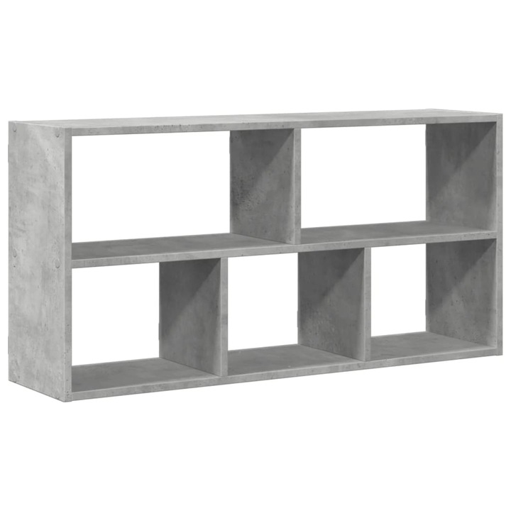 VidaXL betonszürke szerelt fa fali polc 100 x 25 x 50 cm 12.2 kg