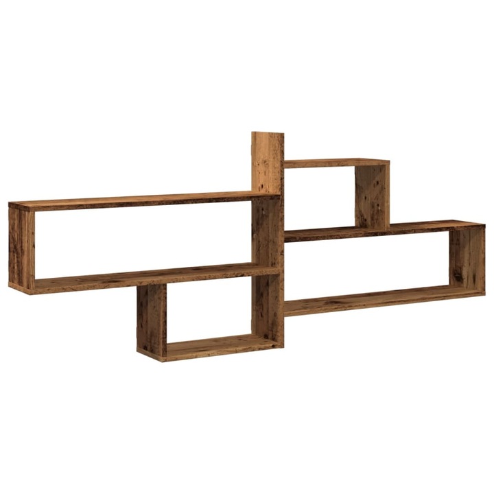 VidaXL antik fa színű szerelt fa fali polc 167,5 x 18 x 68 cm 11.31 kg