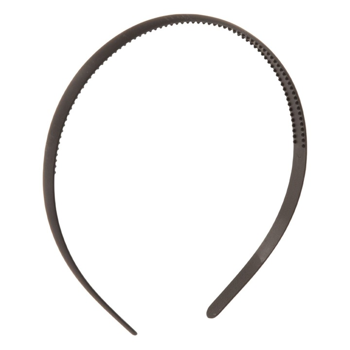 Coronita de par pentru femei Shopiens®, neagra din plastic cu finisaj mat