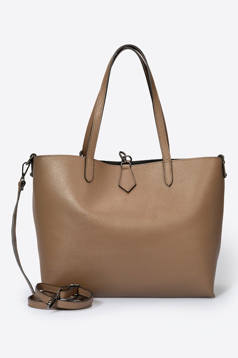 Massimo Castelli, Geanta shopper de piele cu etui interior, Maro