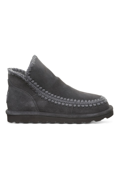 BEARPAW, Велурени боти с лого, Антрацитно сиво