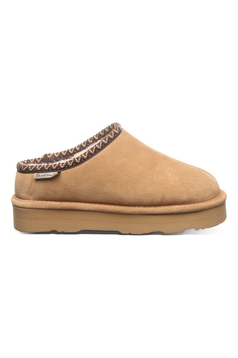 BEARPAW, Saboti din piele intoarsa, Bej inchis, 36