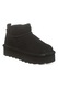 BEARPAW, Retro bebújós nyersbőr csizma, Fekete, 35 EU