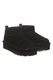BEARPAW, Retro bebújós nyersbőr csizma, Fekete, 35 EU