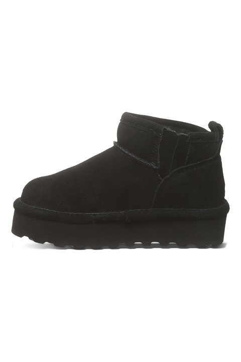 BEARPAW, Retro bebújós nyersbőr csizma, Fekete, 35 EU