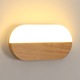 Lampa De Perete Cu Led Acrilic, Goeco, 7w, 22*11*3.5cm, Lumina Calda 3000k, Culoarea Granulatiei Lemnului, Potrivita Pentru Dormitor, Living, Camera Copiilor, Noptiera