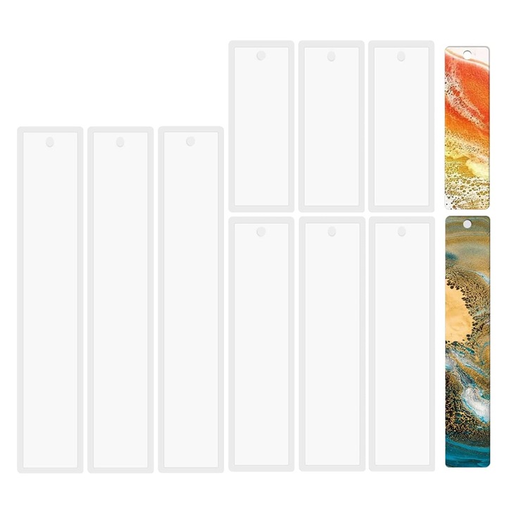 Set DIY Semne Carte, Silicon, 9 Piese, 3 Dimensiuni, Transparent