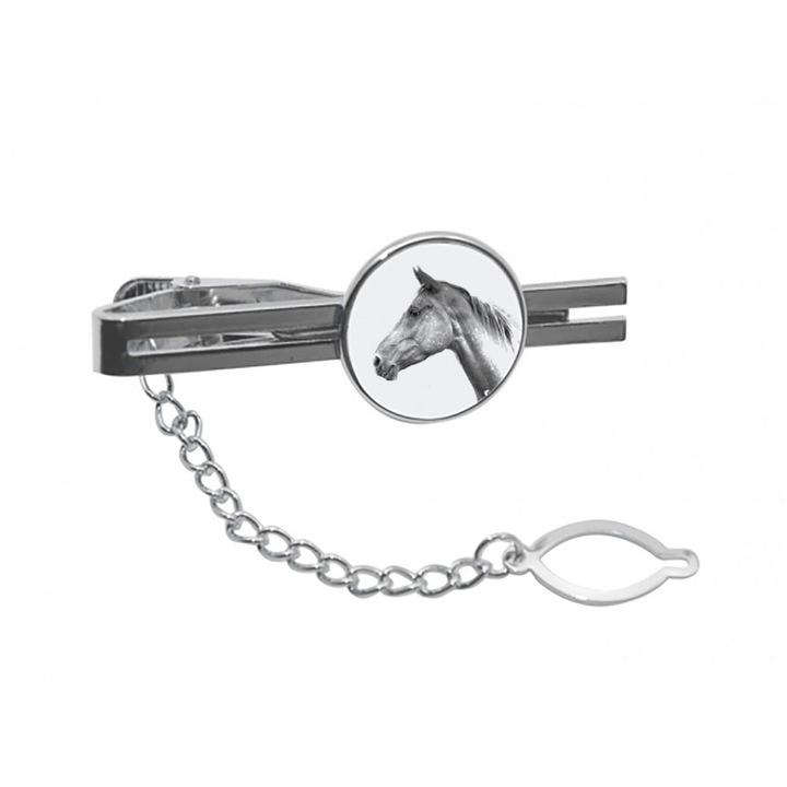 Ac cravata personalizat cu cal, Art-Dog, metal, 5.4x2cm, cadou unic pentru barbati