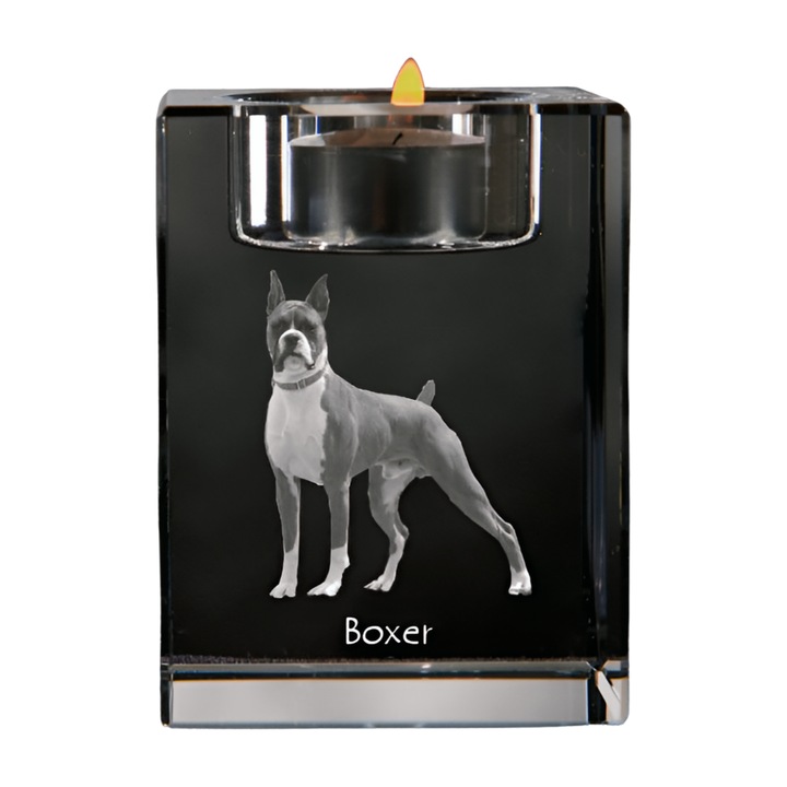 Поставка за свещи, Art-Dog, Боксер, персонализирана, 8x6x6см
