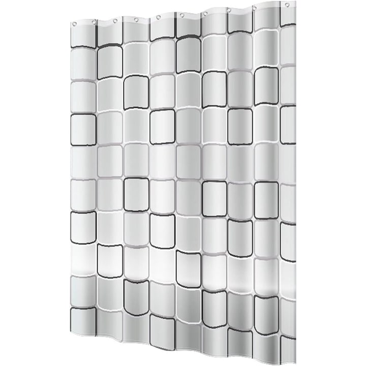 Cortina de dus, Enforose, PEVA premium, impermeabila, 180x200cm