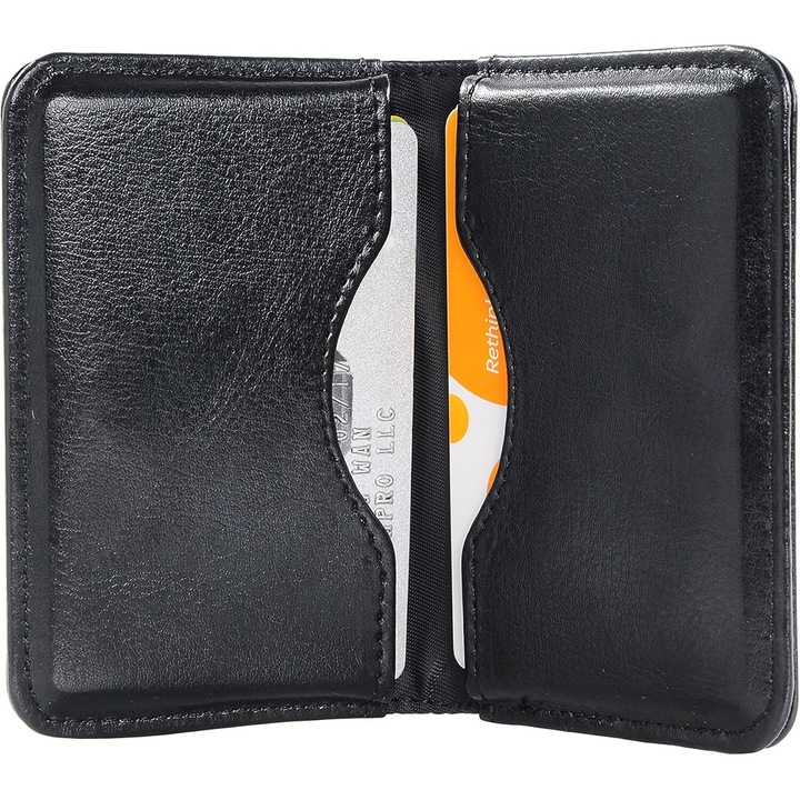 Органайзер за визитки с прозрачни слотове, първокласен и издръжлив калъф от PU кожа за съхранение с голям капацитет