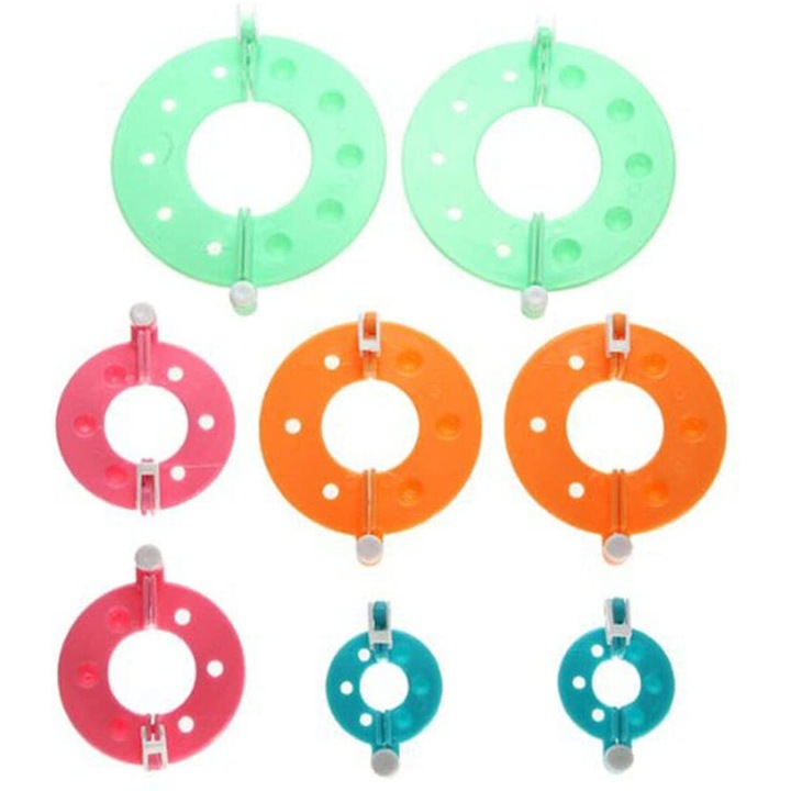 Set 8 instrumente pentru pompon, Enforose, plastic, multicolor