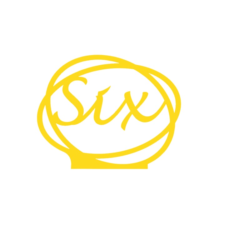 Ornament masa nunta, "SIX", sala de evenimente, 163 X 202 mm galben