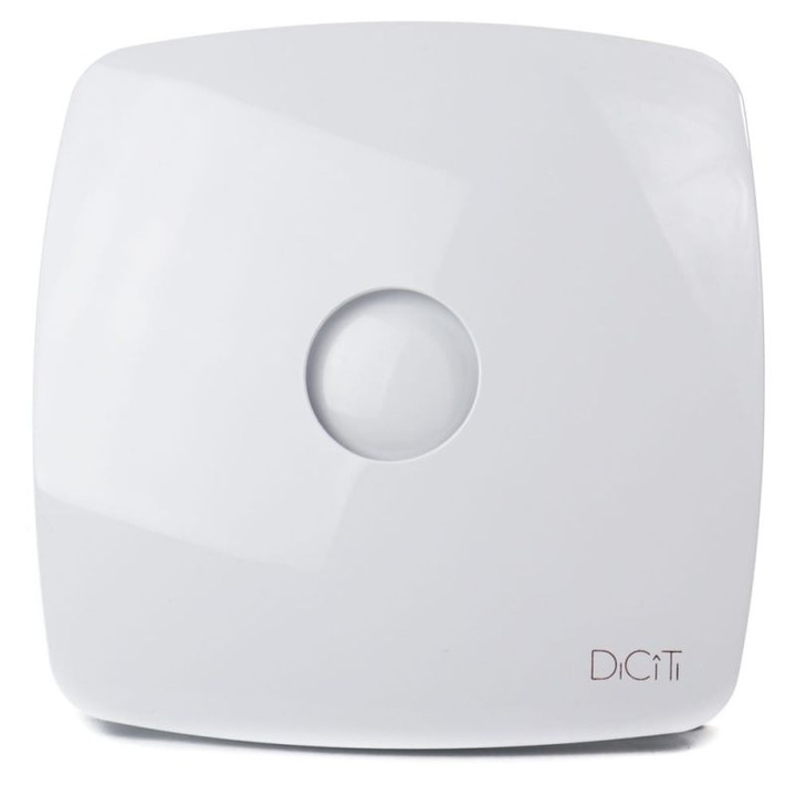 Вентилатор за баня, Rio 4c mrh, Дебит 100 m3/h, Ø 98, Възвратна клапа, сензор за влажност, пластмаса, бял