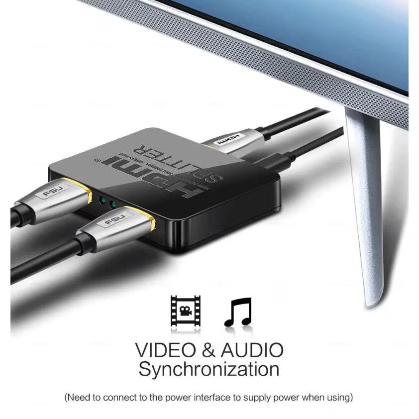 Splitter HDMI 1x2 4K cu Amplificator GizMondo® 1 In 2 Out HDMI