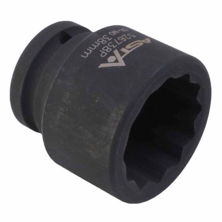 Ударна вложка, Asta, Дванадесетостен, 3/4, 38 мм