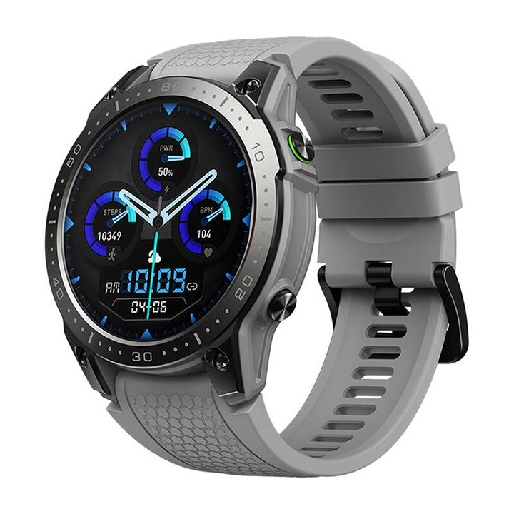 Smartwatch Zeblaze, Ares 3 Pro, 1,43 inch, amoled екран, 400 mAh литиев полимер, спортни функции, водоустойчив, сив