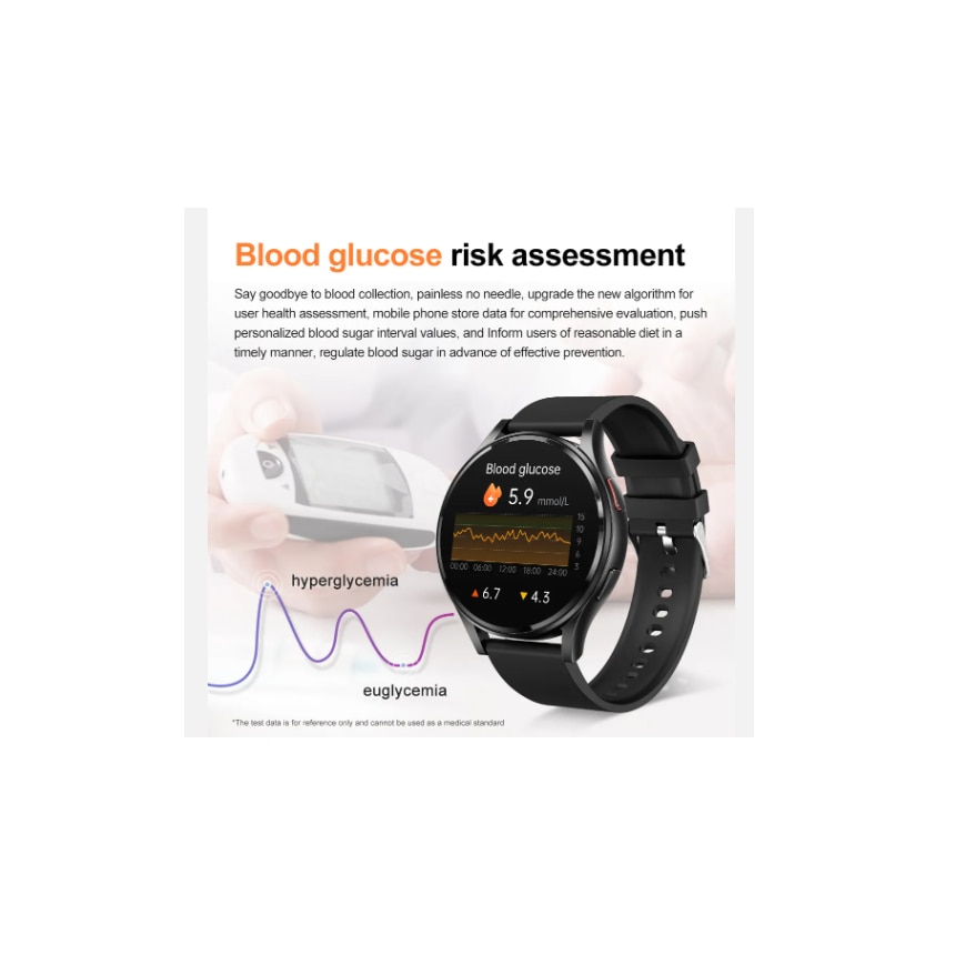 Needle Continuous Glucose Monitoring Watch Blood Sugar Smart Watch