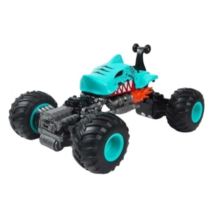 Детска офроуд количка Crazon, с дистанционно управление, с въртящи се предни колела, син цвят, 1:16