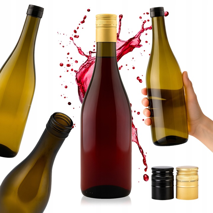 Set Sticla Cu Capac, SuperButelki, Sticla, Productie De Inalta Calitate, Usor De Curatat, Durabil, 750 ml, Inaltime 30 cm, Diametru 8.3 cm, 30 x 8.3 cm