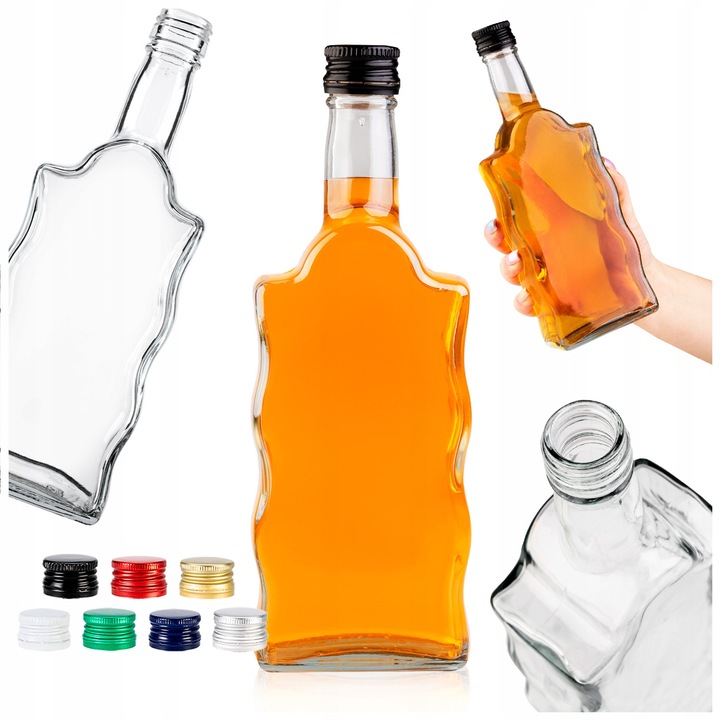 Set Sticla Fala 500 ml Cu Capac, Superbutelki, Sticla, Inchidere Etansa, Productie De Inalta Calitate, Usor De Curatat, Durabil, Neutralitate Gustativa, Solutie Ecologica, 23.5 x 5.2 x 8.6 cm, Multicolor