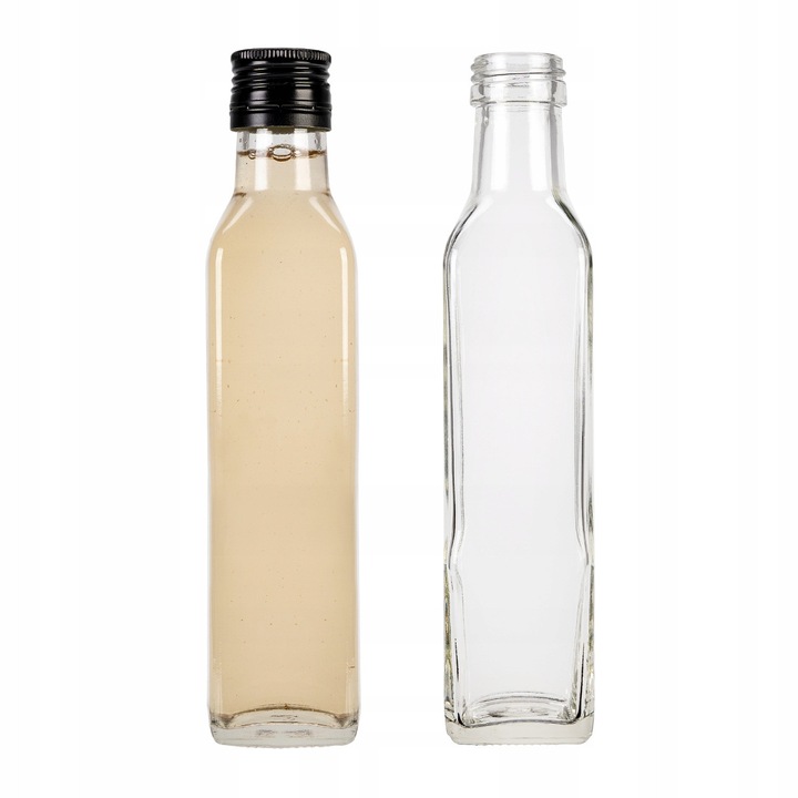 Комплект стъклени бутилки с капак, Superbutelki, Стъкло, 250 мл, Висококачествена изработка, Лесно почистване, Издръжливи, Височина 21.5 см, Ширина 4.5 см, Многоцветни