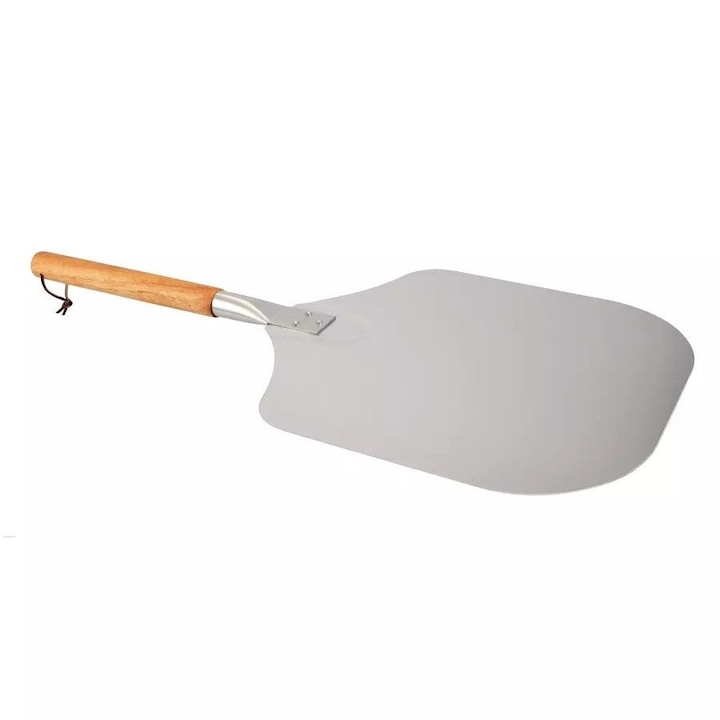 Lopata pentru pizza, din aluminiu, cu maner lemn, 30x36cm, L65cm