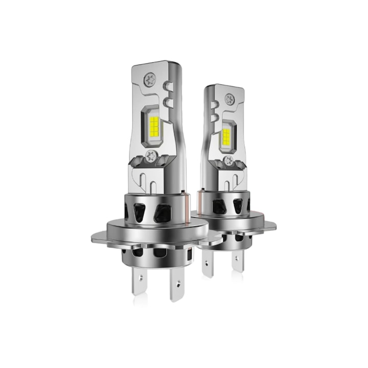 Комплект от 2 автокрушки H7 LED 300W 30000Lm, CSP 8035 LED чип, CANBUS, 6500K бяло +300% вграден вентилатор, IP68, 12V, Plug & Play, гAutoREY