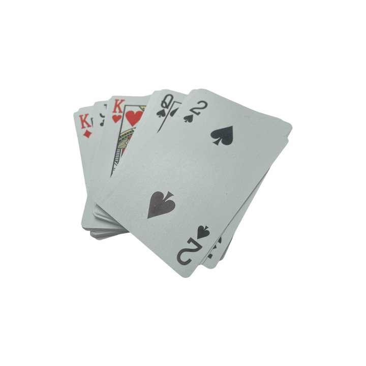 Carti de joc, 100% plastic, ultrarezistente la apa, 54 bucati, standard international 8.7x5.7 cm, rosu