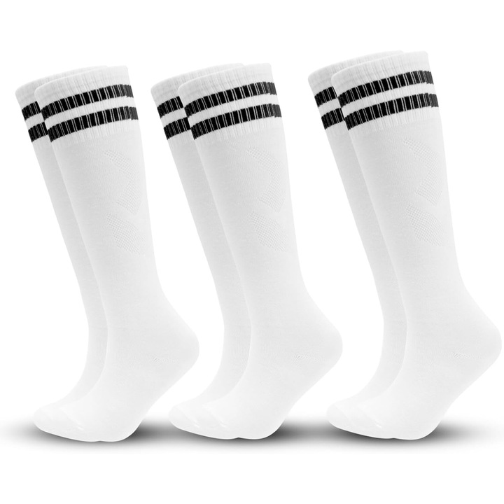 Детски спортни чорапи комплект 3 чифта 26-34 г. за момчета и момичета 6-14 г. бели