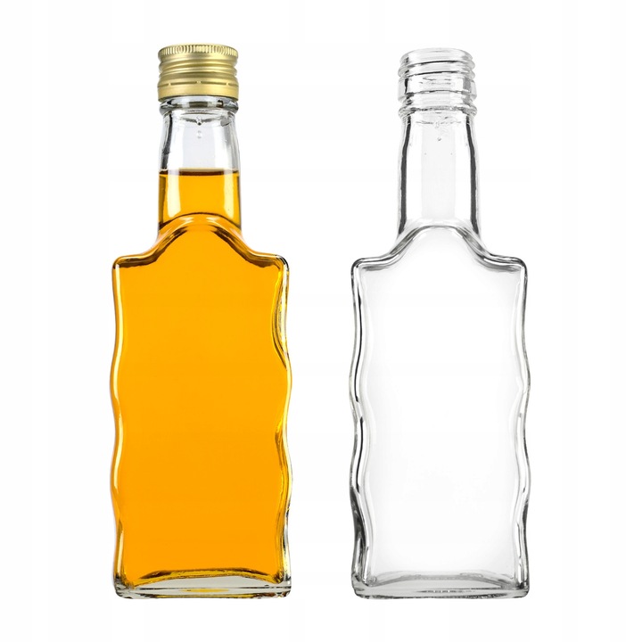 Sticla Decorativa, Superbutelki, Fala, 200 ml, Sticla Solida, Groasa, Forma Eleganta, Pentru Lichioruri, Vodca, Sucuri, Ca Si Idee De Cadou, Inaltime 18.5 cm, Latime 6 cm, Greutate 220 G