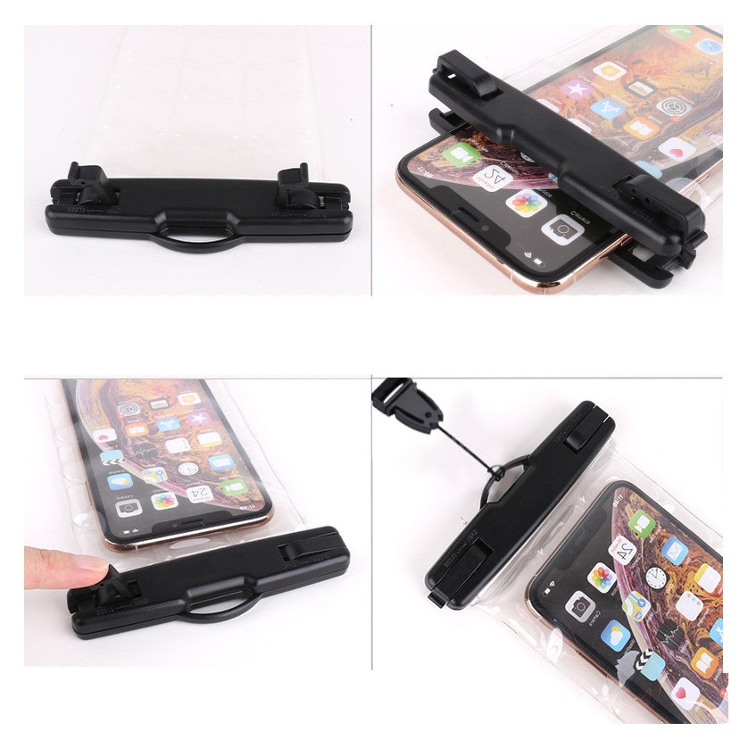 Husa subacvatica universala, Husa subacvatica waterproof cu snur pentru telefoane，rezistenta la apa IPX8, Husa subacvatica waterproof and snowproof pentru telefon，transparenta, pentru telefoane pana la 6.7 inch