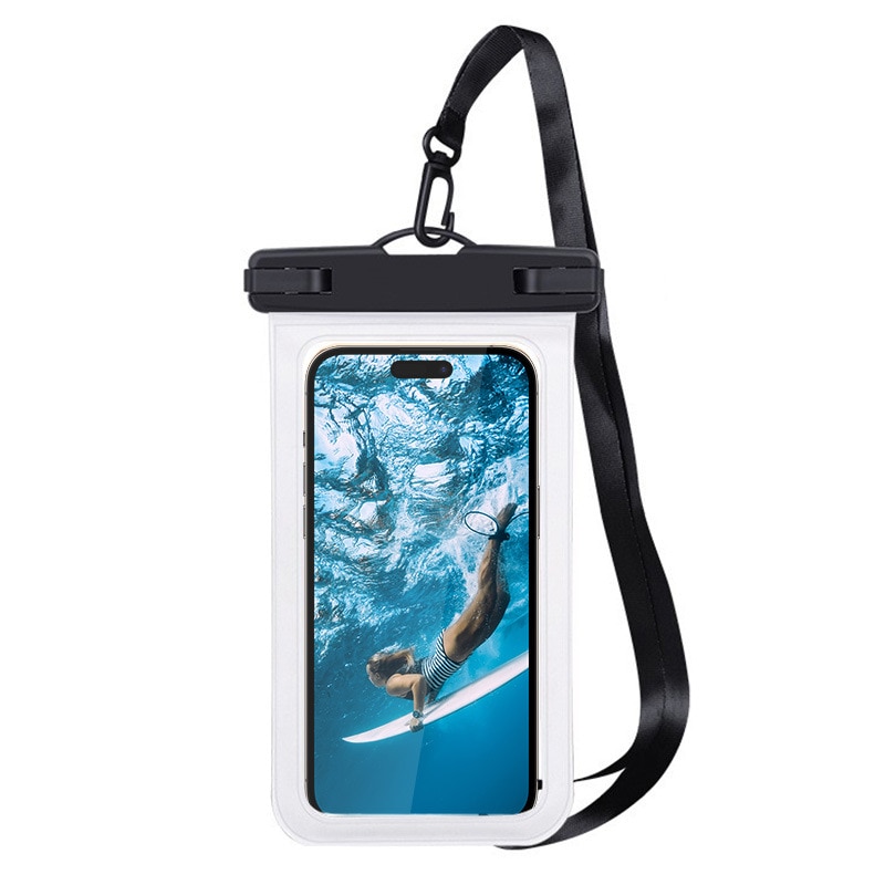 Husa subacvatica universala, Husa subacvatica waterproof cu snur pentru telefoane，rezistenta la apa IPX8, Husa subacvatica waterproof and snowproof pentru telefon，transparenta, pentru telefoane pana la 6.7 inch