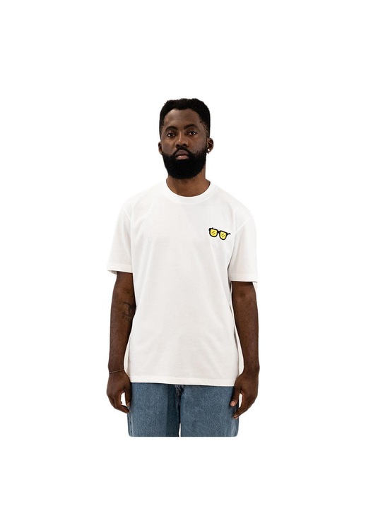 Tricou Oversized, Nerd Hunters, Alb, M, Bumbac