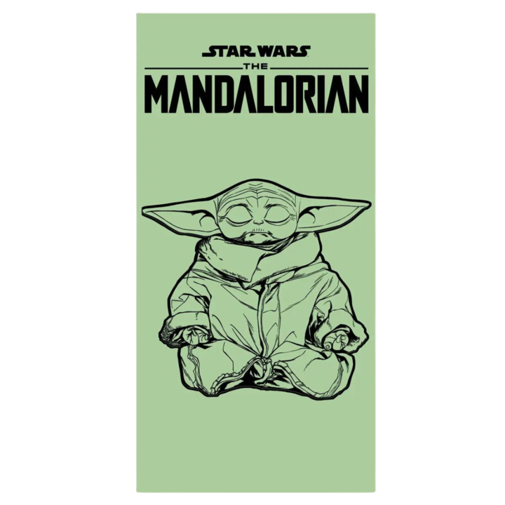 Детска плажна хавлия, Disney, Mandalorian, памук, 140х70см