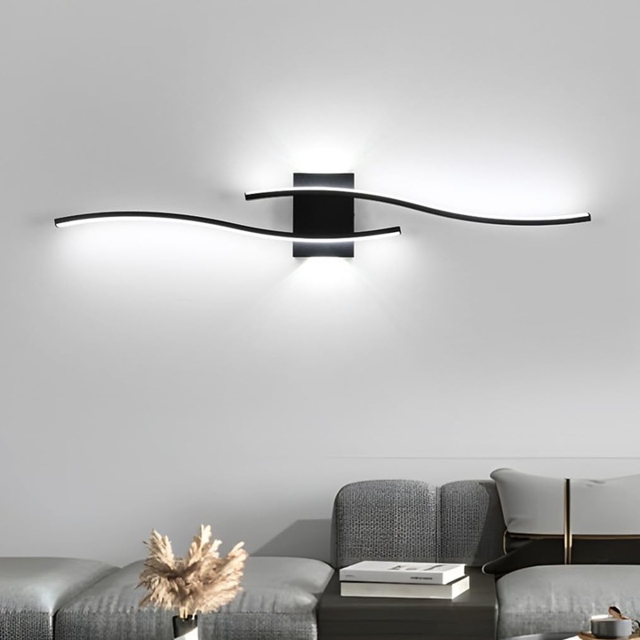 Аплик с Led Mckalen, 27w 2580lm, дълъг и модерен акрил, за спалня, всекидневна, коридор, стълбище, студена бяла светлина 6500k