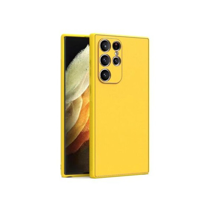 Калъф Yolo, за Samsung A04s, Еко кожа, TPU Edge, ЖЪЛТ