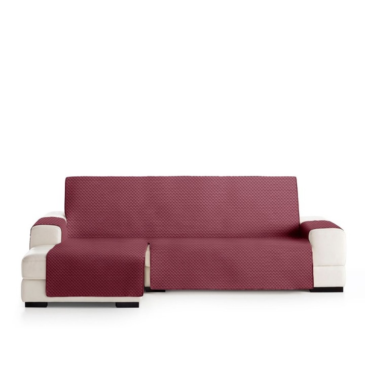 Калъф за диван, ватиран, ляв ъгъл, 250-300 см, Eysa, Oslo, C08, Бордо