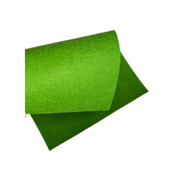 Fetru rigid 2mm 20X30cm, coala A4, verde